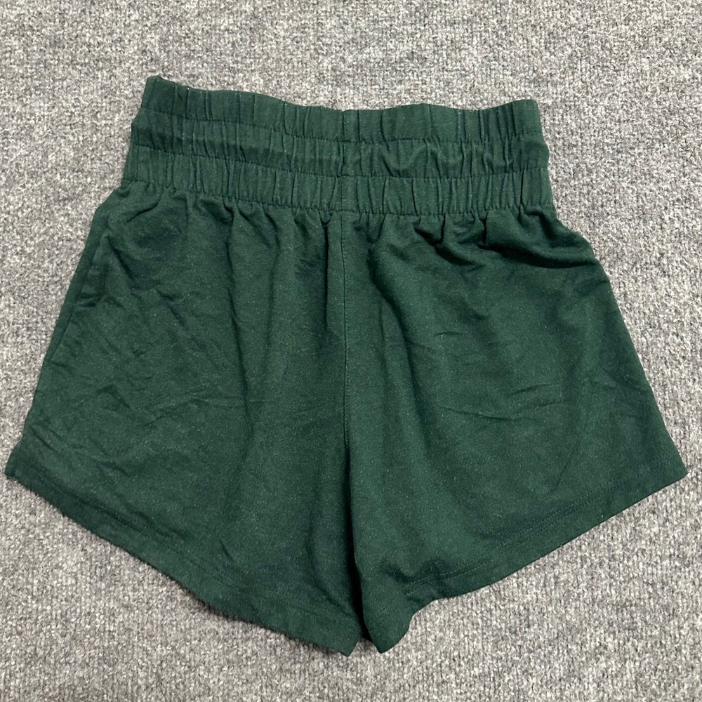 Adidas Shorts Womens XS Green Athletic Casual Fleece Elastic Waist Lounge
